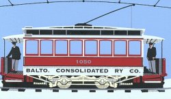 Baltimore Streetcar Museum's Car #1050 in Cat's Meow Collectable